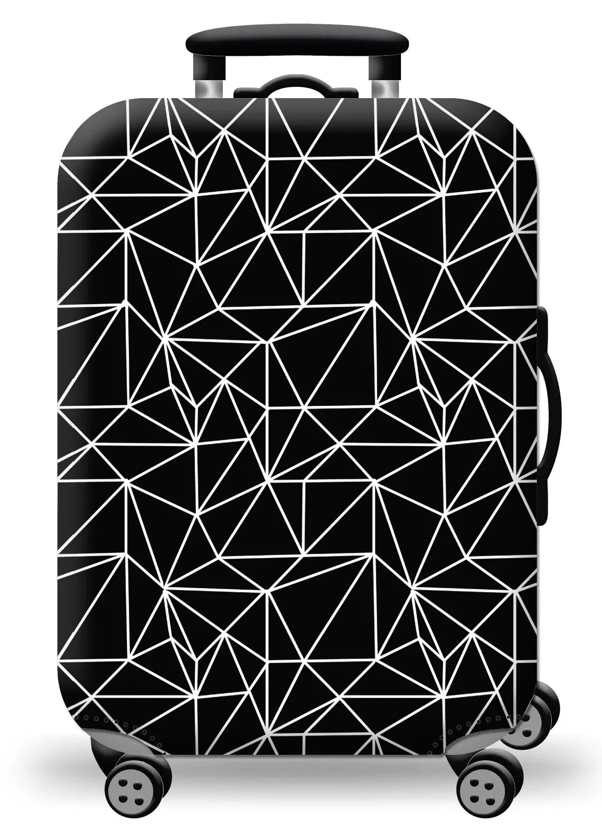 World Map Luggage Protective Cover - Elastic Suitcase Protector for 18-32 inch Bags