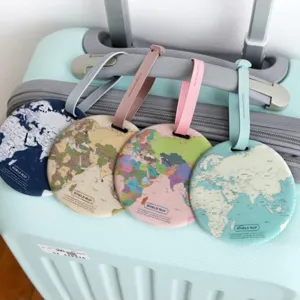 World Map Luggage Tag Bag Pendant
