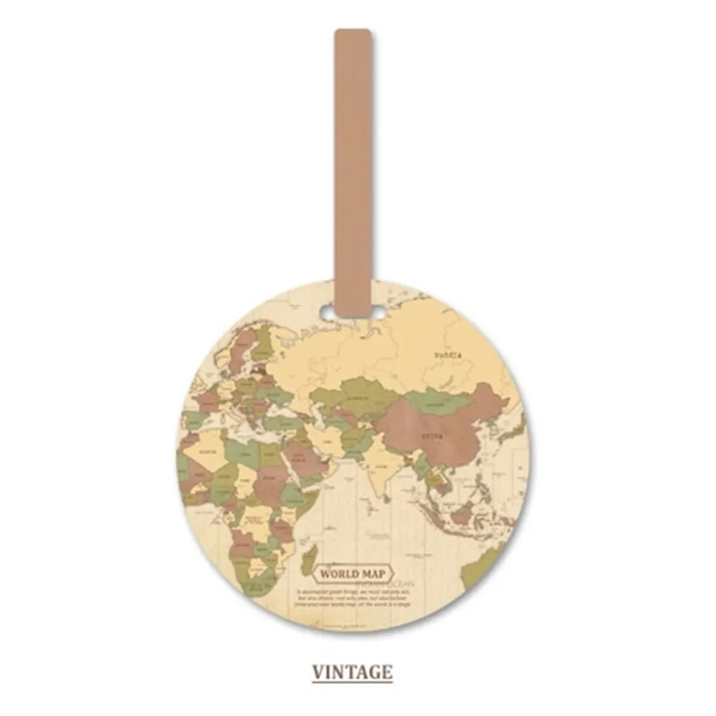 World Map Luggage Tag Bag Pendant