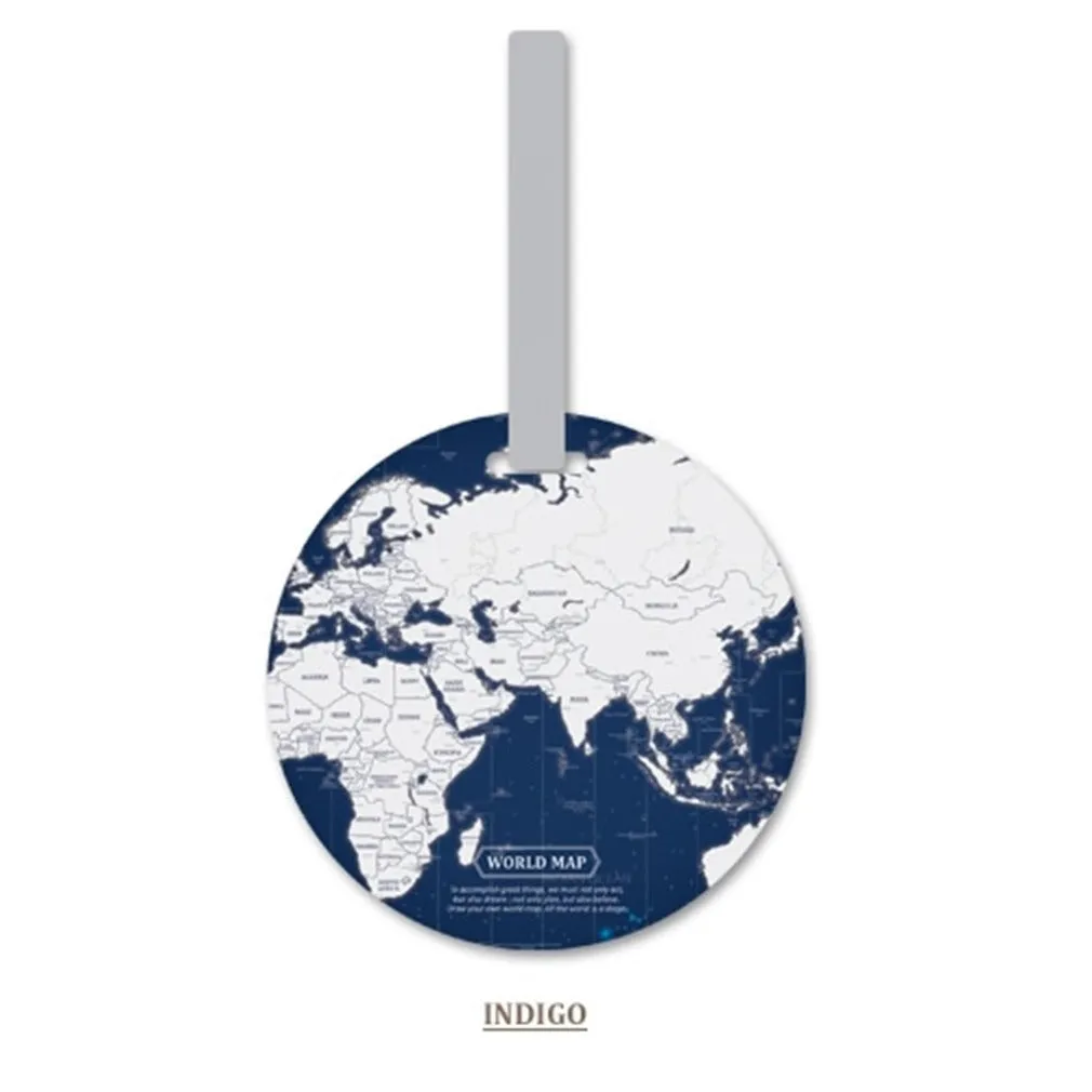 World Map Luggage Tag Bag Pendant