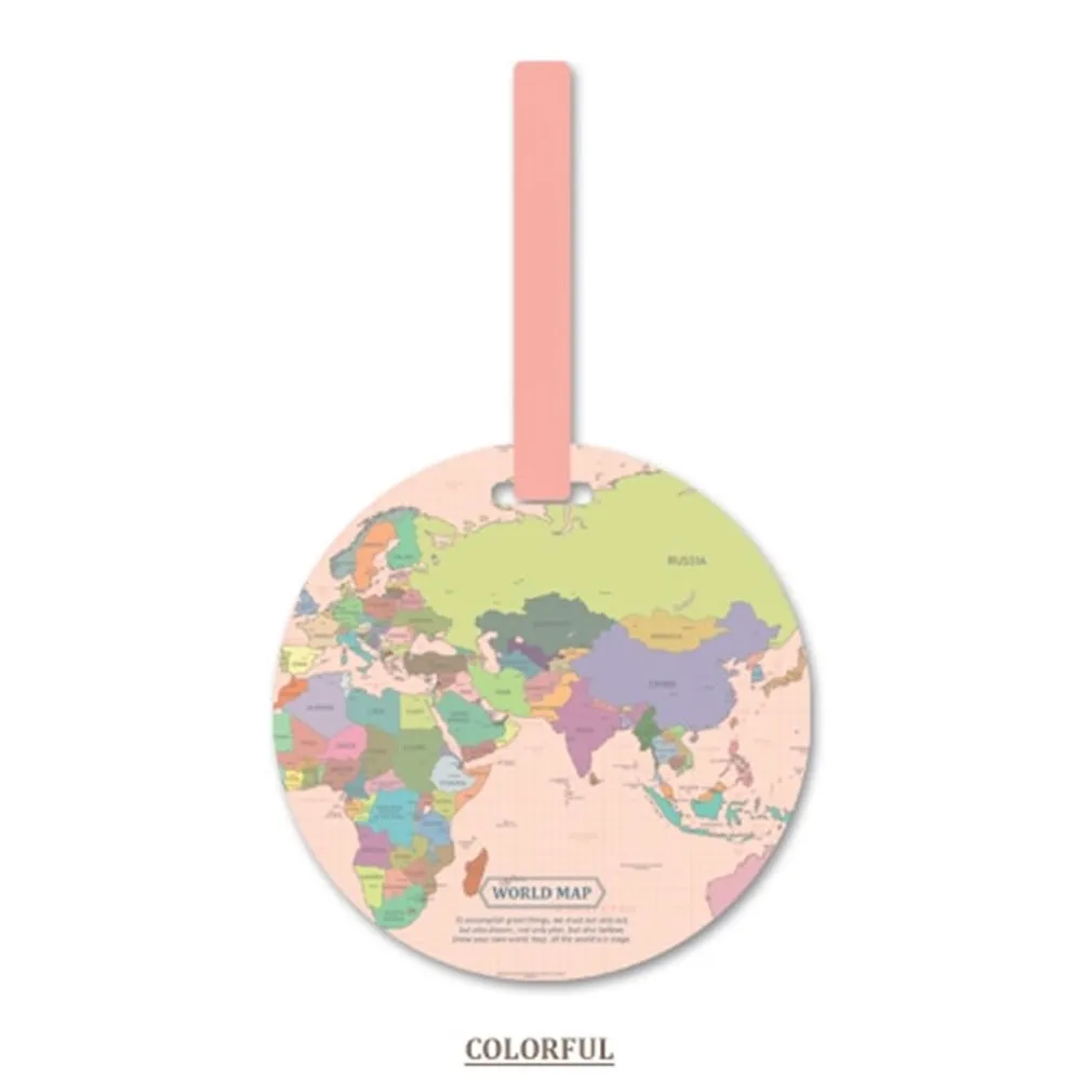 World Map Luggage Tag Bag Pendant