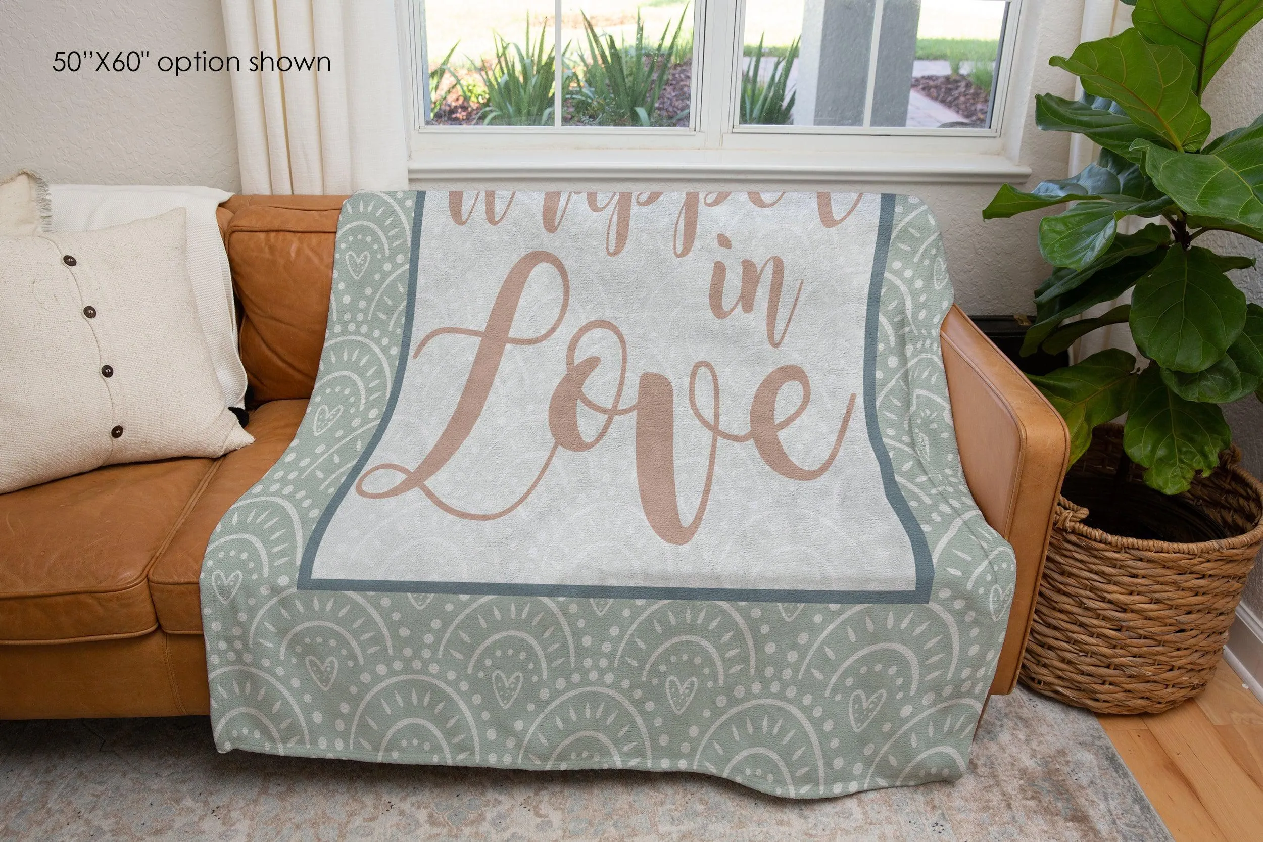 Wrapped in Love Inpirational Boho Blanket