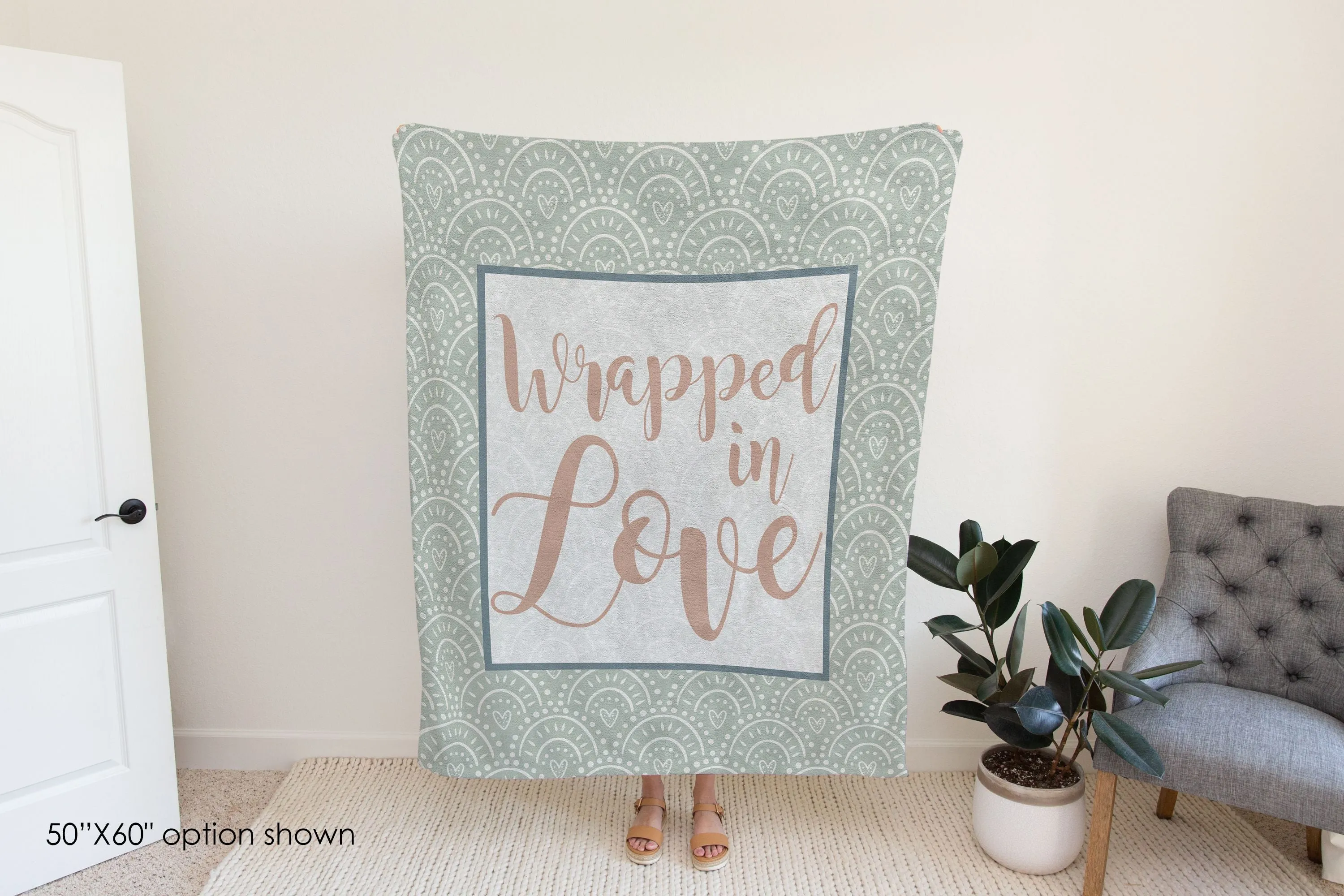 Wrapped in Love Inpirational Boho Blanket