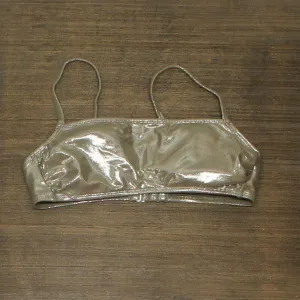 Xhilaration Juniors' Bralette Bikini Top 76565568 Metallic Gold L