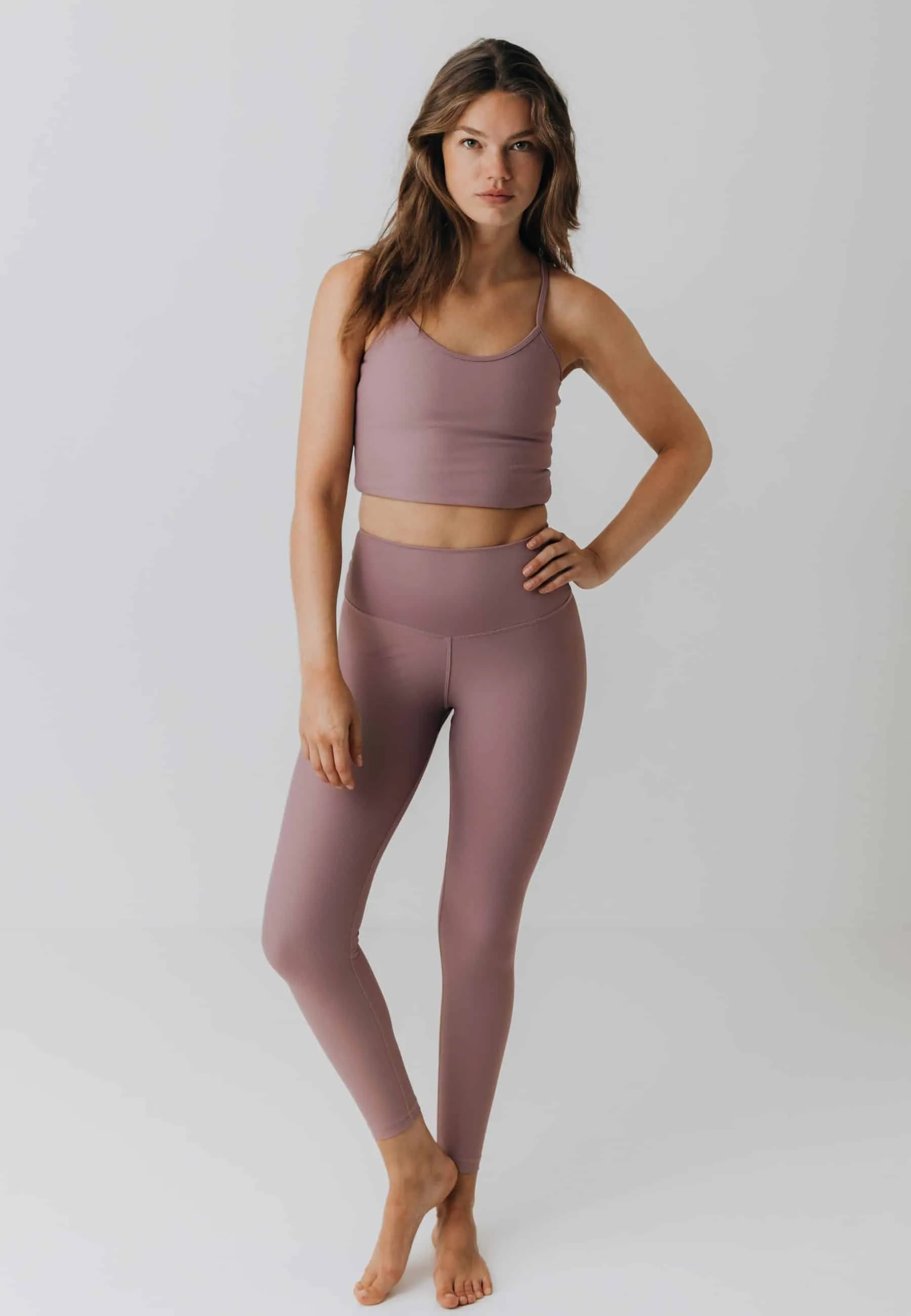 Yoga Singlet Top - Dusky Orchid