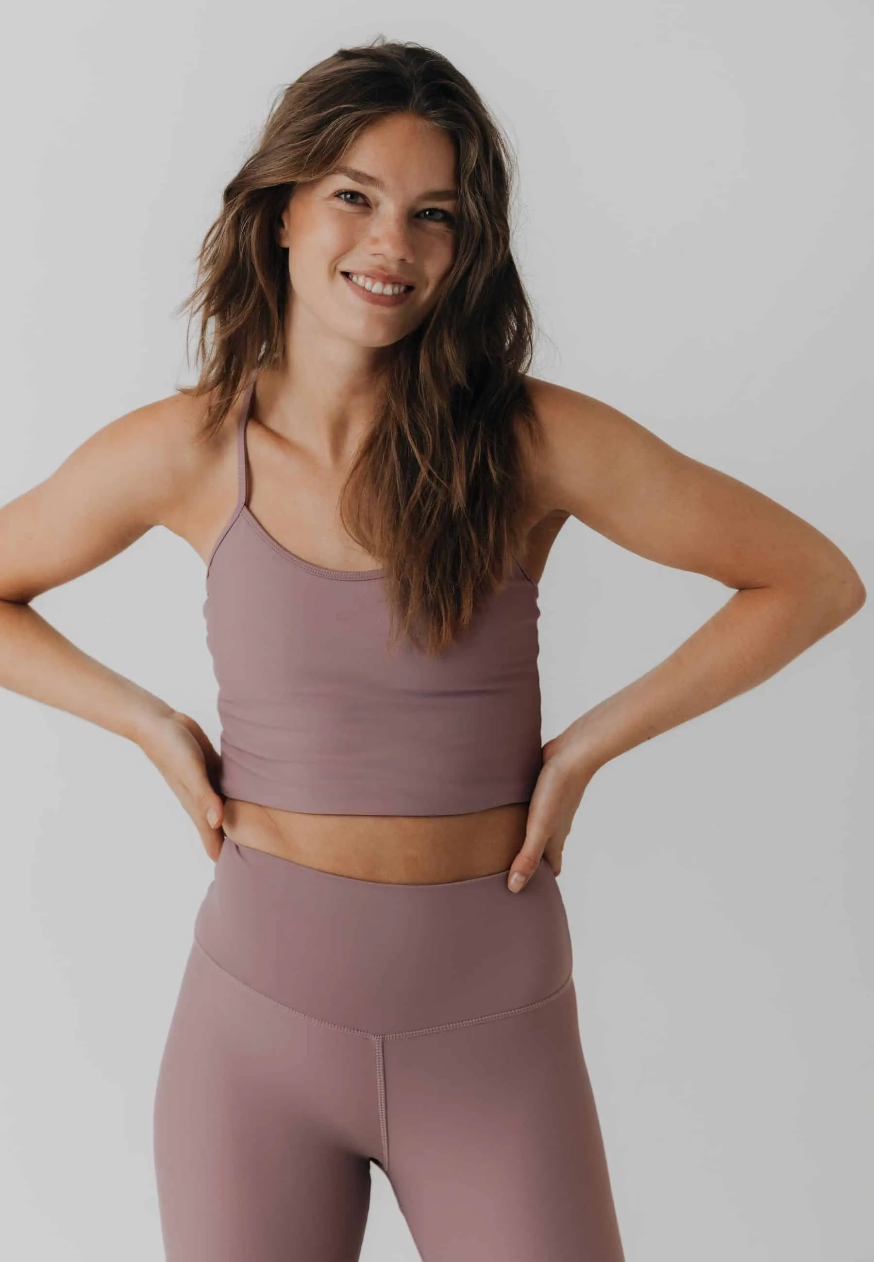 Yoga Singlet Top - Dusky Orchid