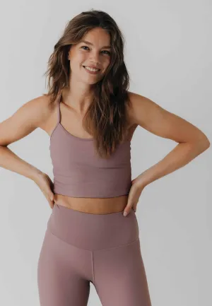 Yoga Singlet Top - Dusky Orchid
