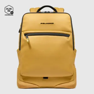 Zaino in Tessuto Waterproof Piquadro Corner 2.0 Porta PC 15,6'' Giallo