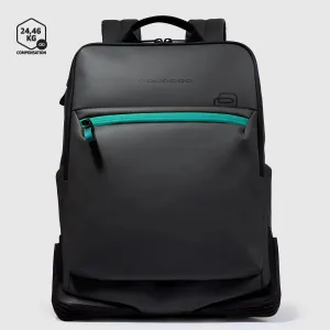 Zaino in Tessuto Waterproof Piquadro Corner 2.0 Porta PC 15,6'' Nero