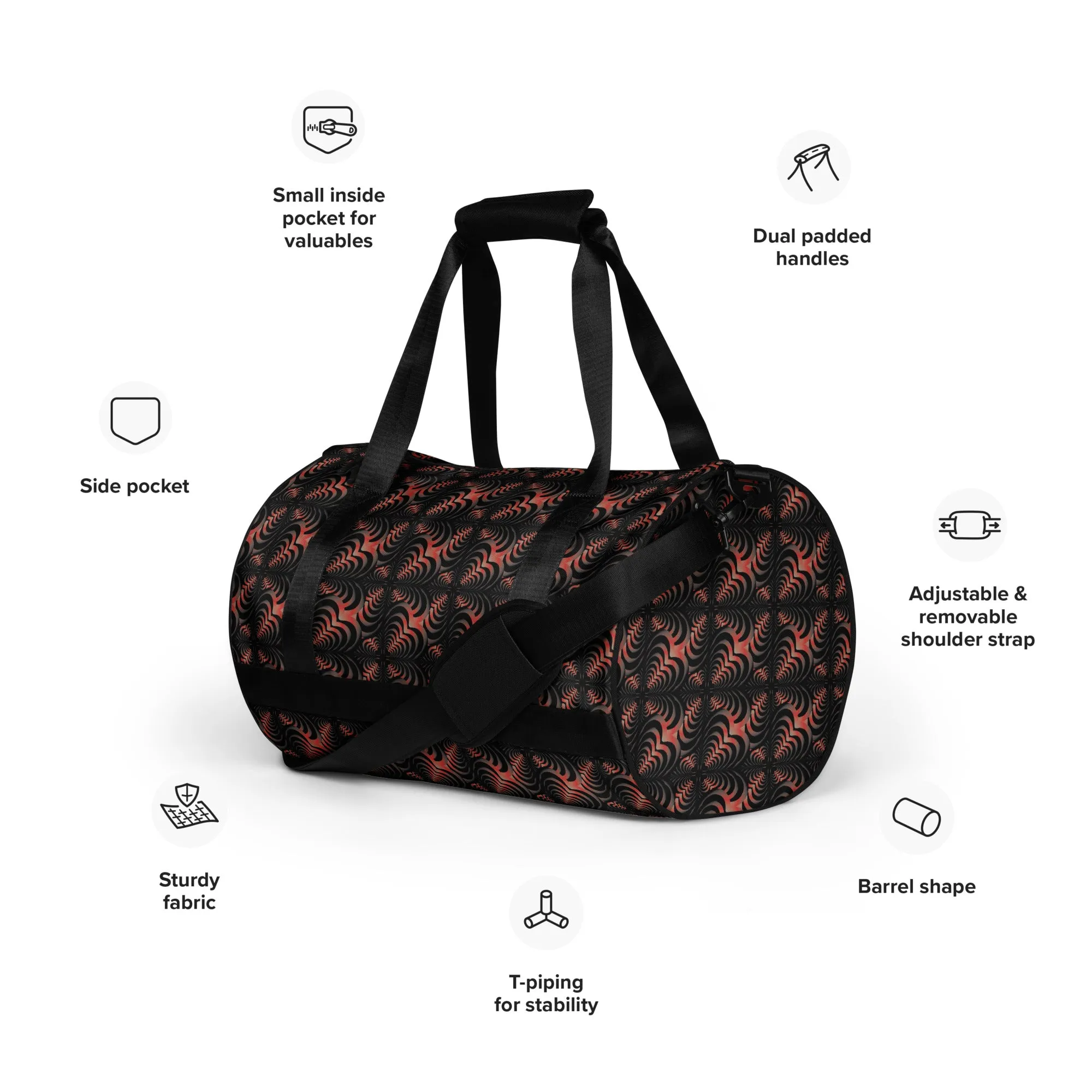 Zebra Love™ Fiery gym bag