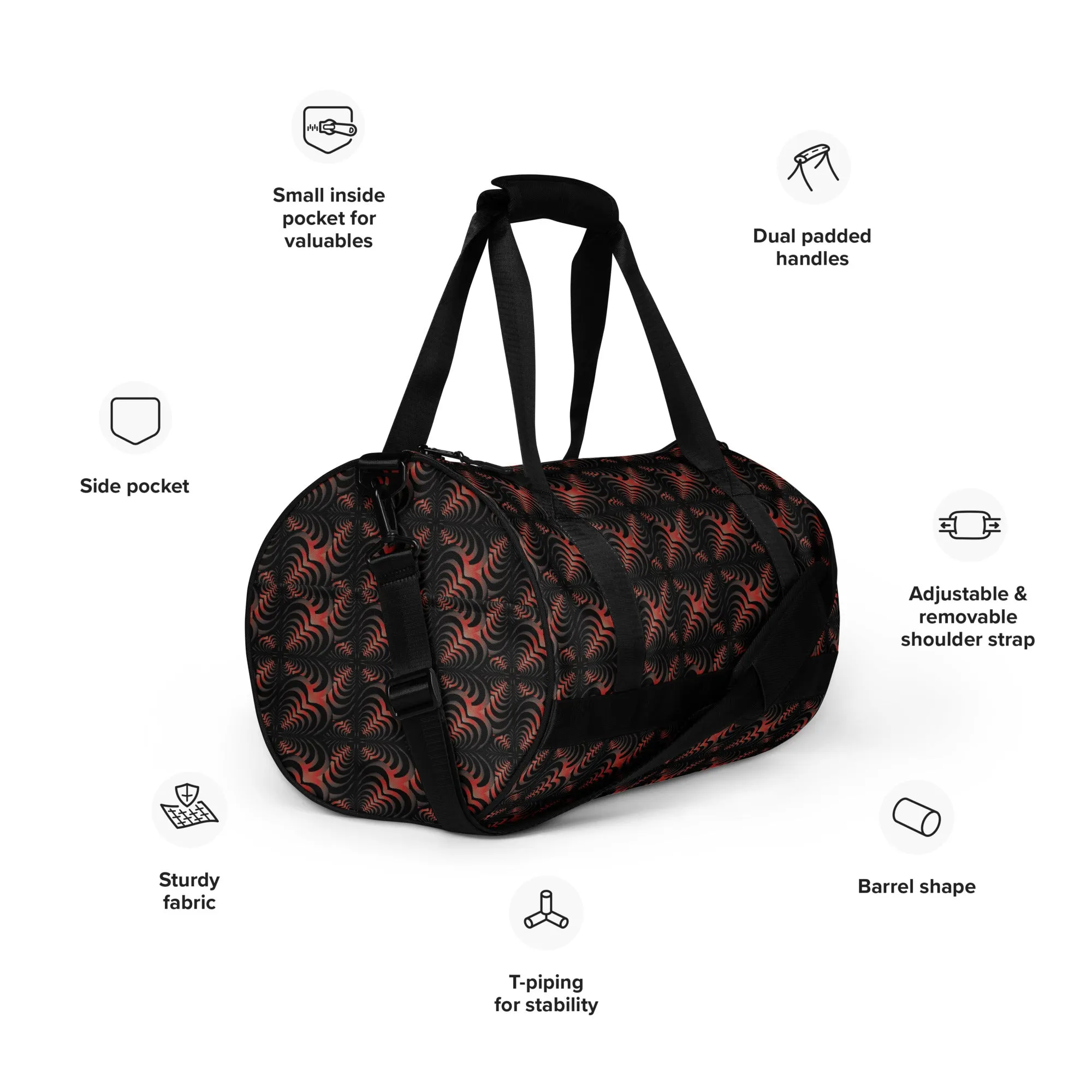 Zebra Love™ Fiery gym bag
