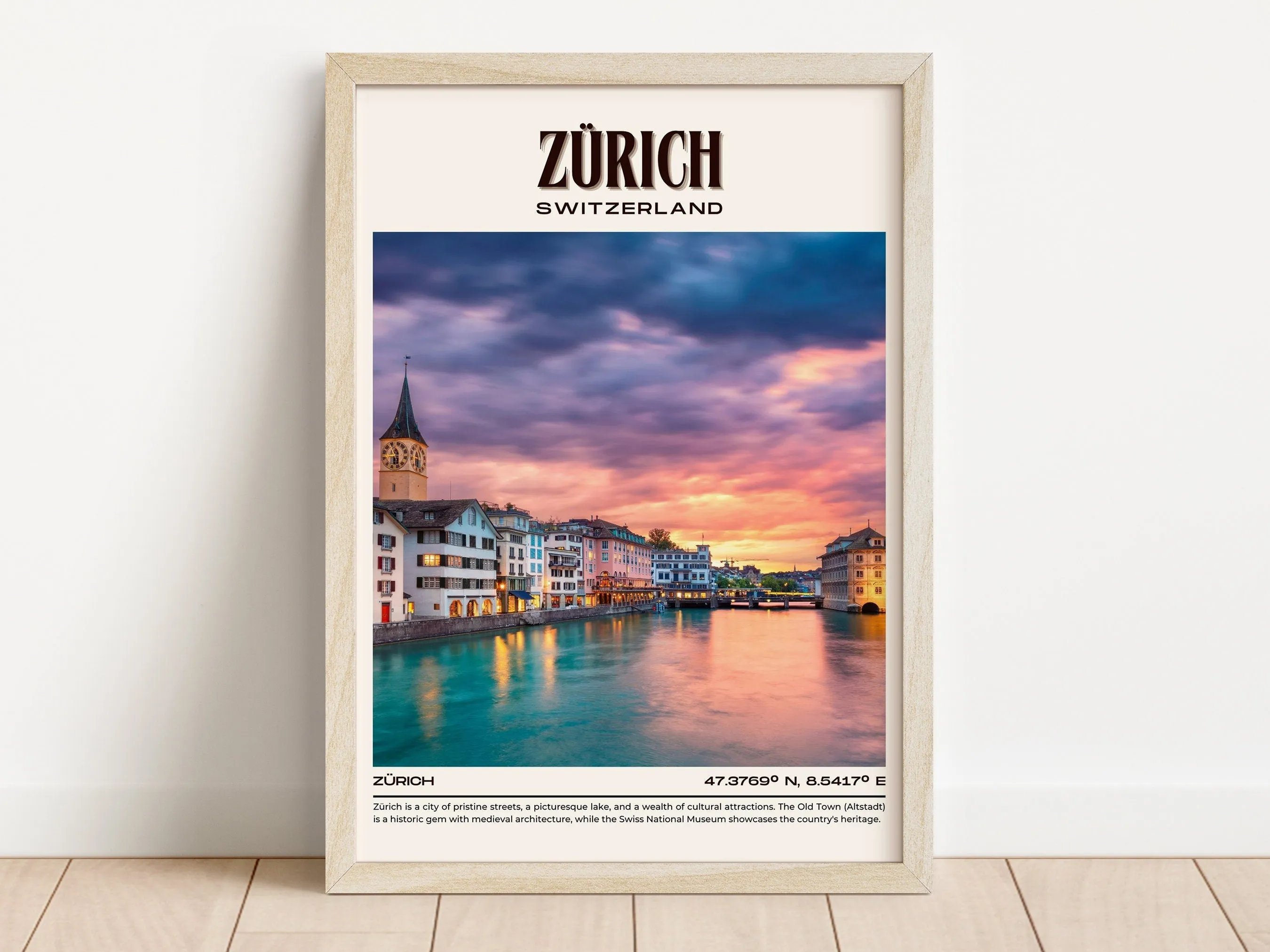 Zürich Vintage Wall Art, Switzerland
