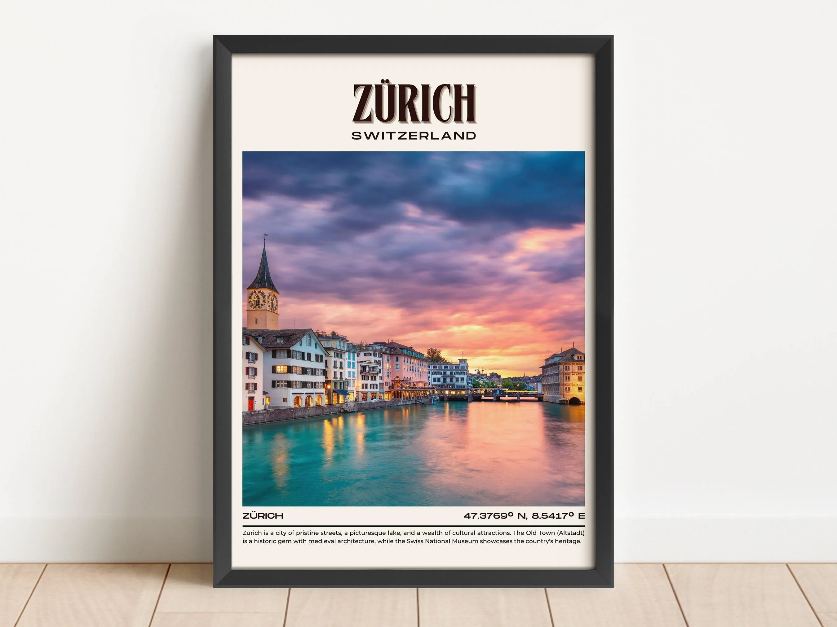 Zürich Vintage Wall Art, Switzerland